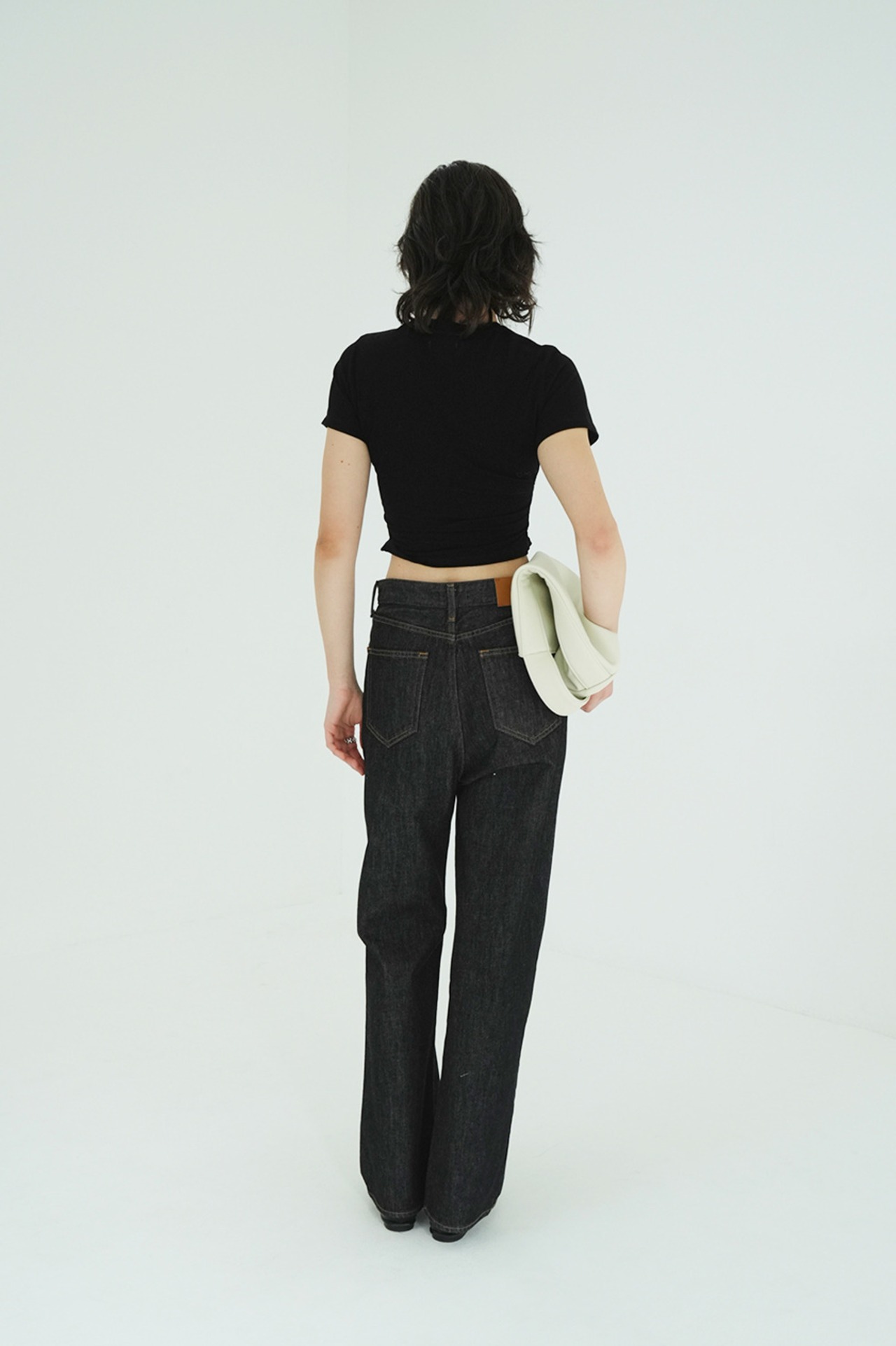 CLANE SHIRRED HEM COMPACT TOPS 3色展開