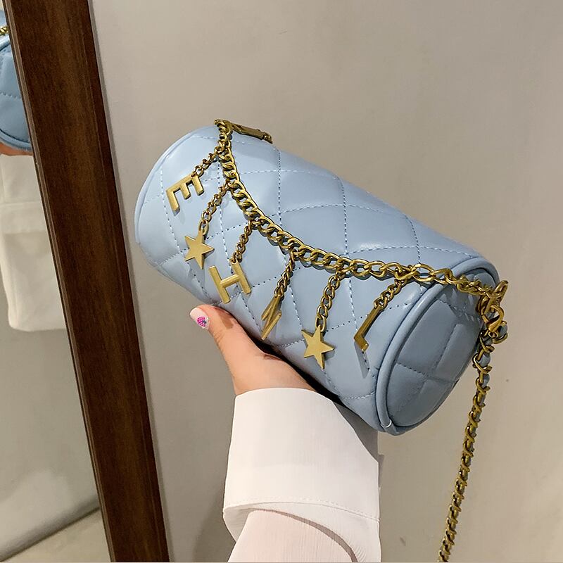 チェーン レッド メッセンジャーバッグ 手作りハンドバック48858124828