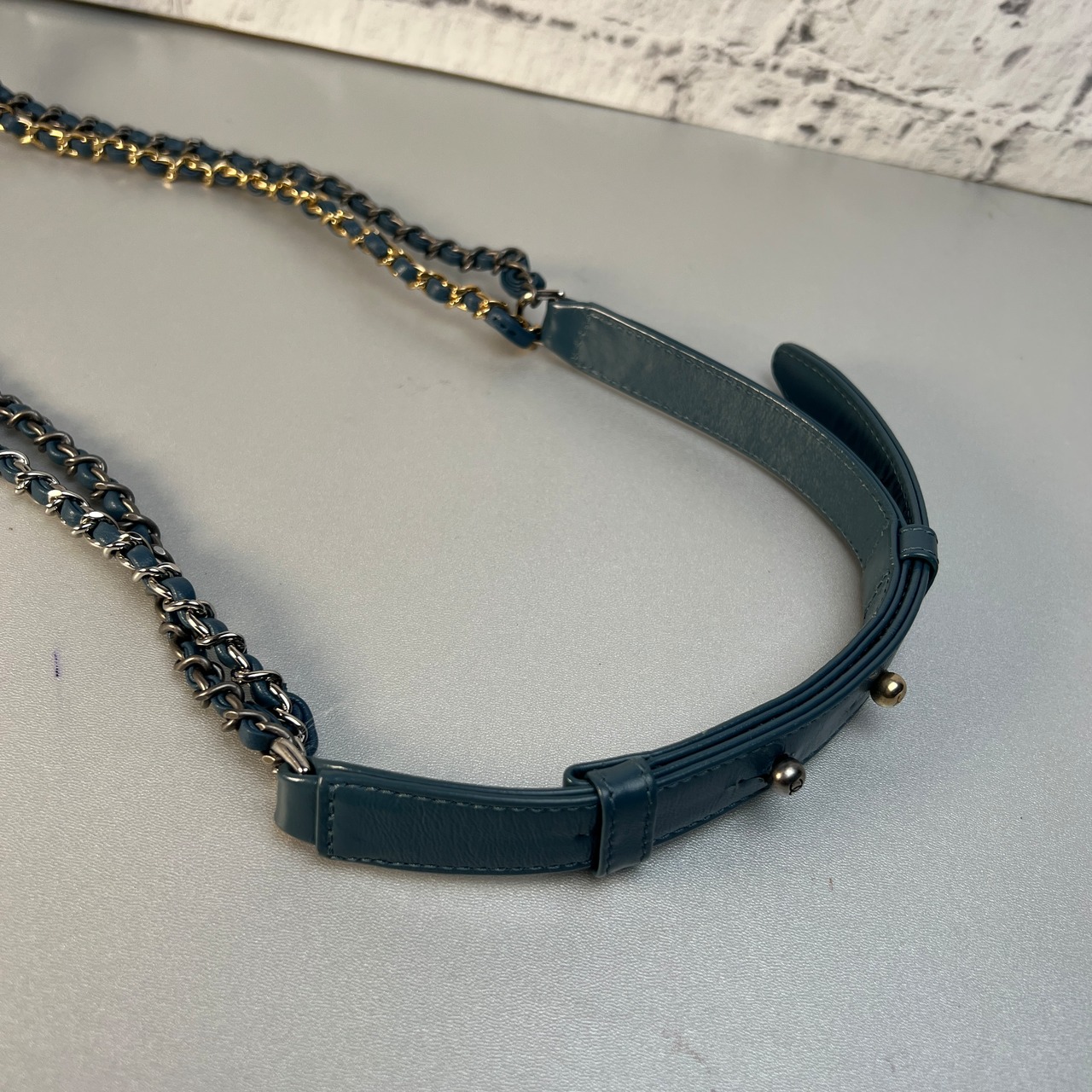 CHANEL シャネル ココマーク スモール ガブリエル レザー ショルダーバッグ ブルー A-10493