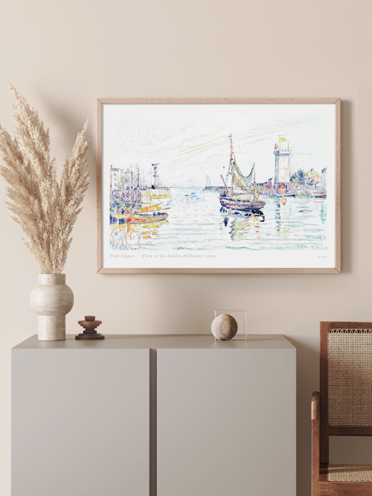ポール・シニャック View of Les Sables d'Olonne | AP116 | アートポスター 絵画 名画 船 ボート ヨット 海 港 自然 風景画 - 3