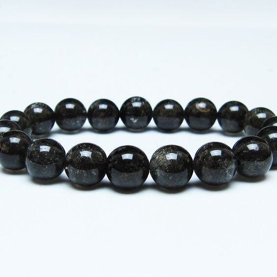 ブラックルチルクォーツ ブレスレット 11mm ブラックトルマリン トルマリネイテッドクォーツ 一点物 メール便可 [M便 1/10] 111-47101