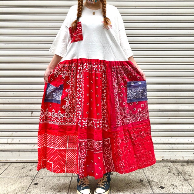 リメイク In N Out バンダナ ワンピース Repock Make Recommend リメイク In N Out バンダナ ワンピース Repock Make Recommend
