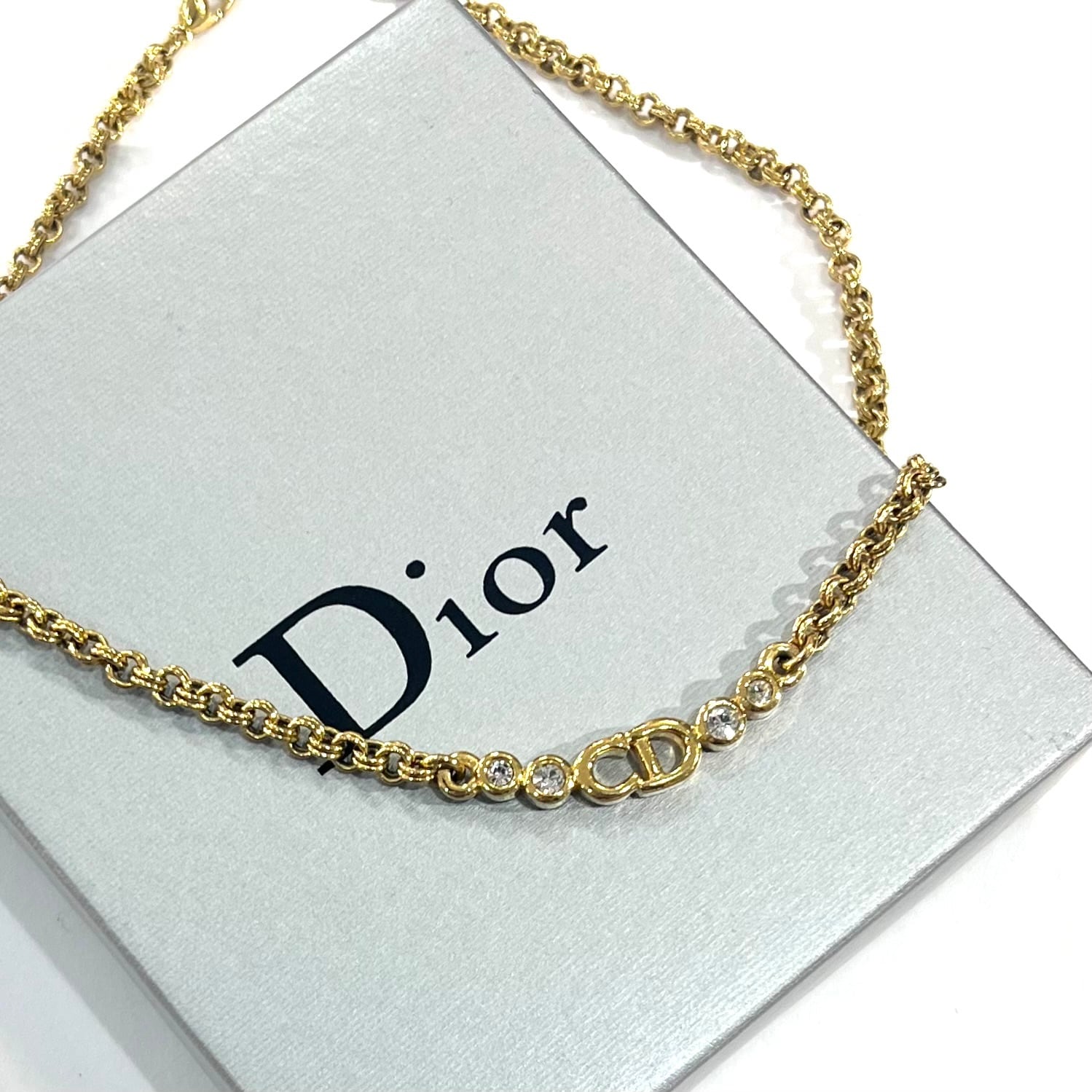 Christian Dior】2540 DIOR ディオールロゴ CDロゴ ネックレス
