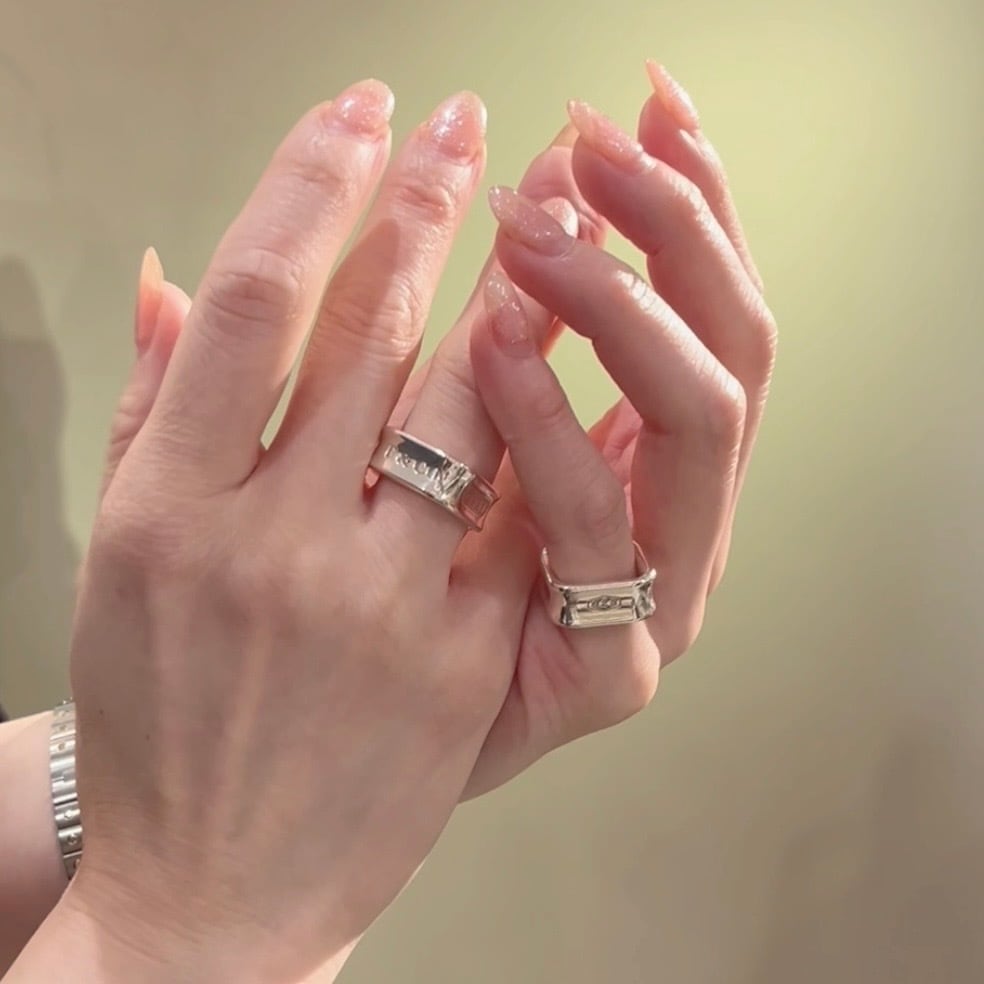 【当日発送】Tiffany & Co. 1837 スクエアリング シルバー925 TIFFANY&CO.】【11-12号】2659 T&CO 1837 スクエアリング／シルバー925
