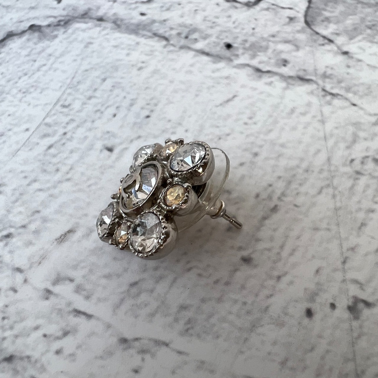 【最終処分SALE】CHANEL シャネル ココマーク片方 ピアスシルバー K-6156