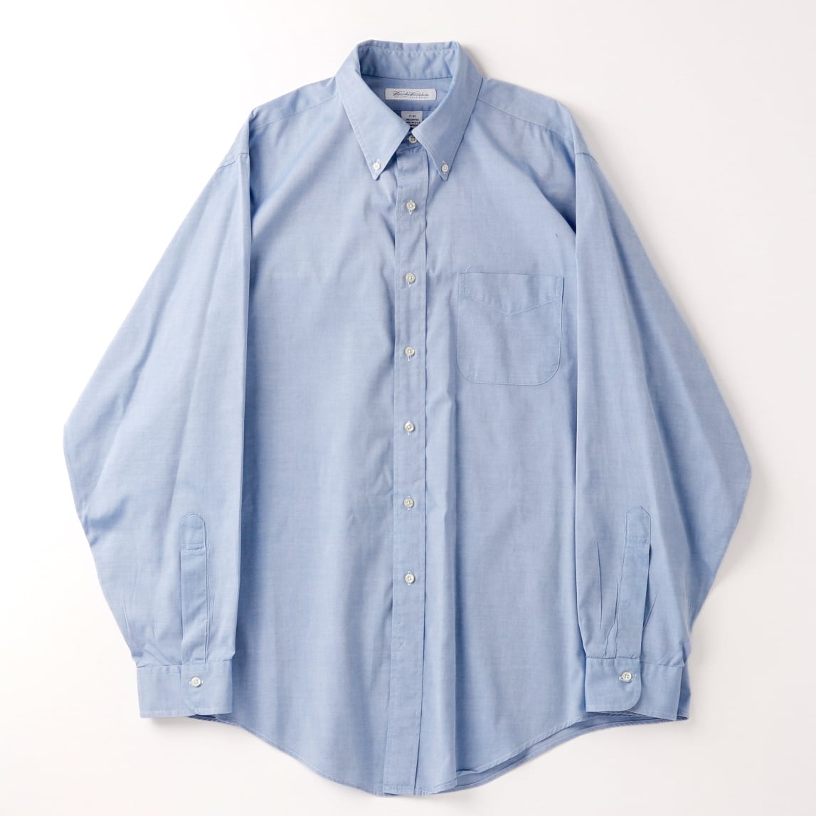 美品】BROOKS BROTHERS B.D. cotton Shirt sax blue big size made in