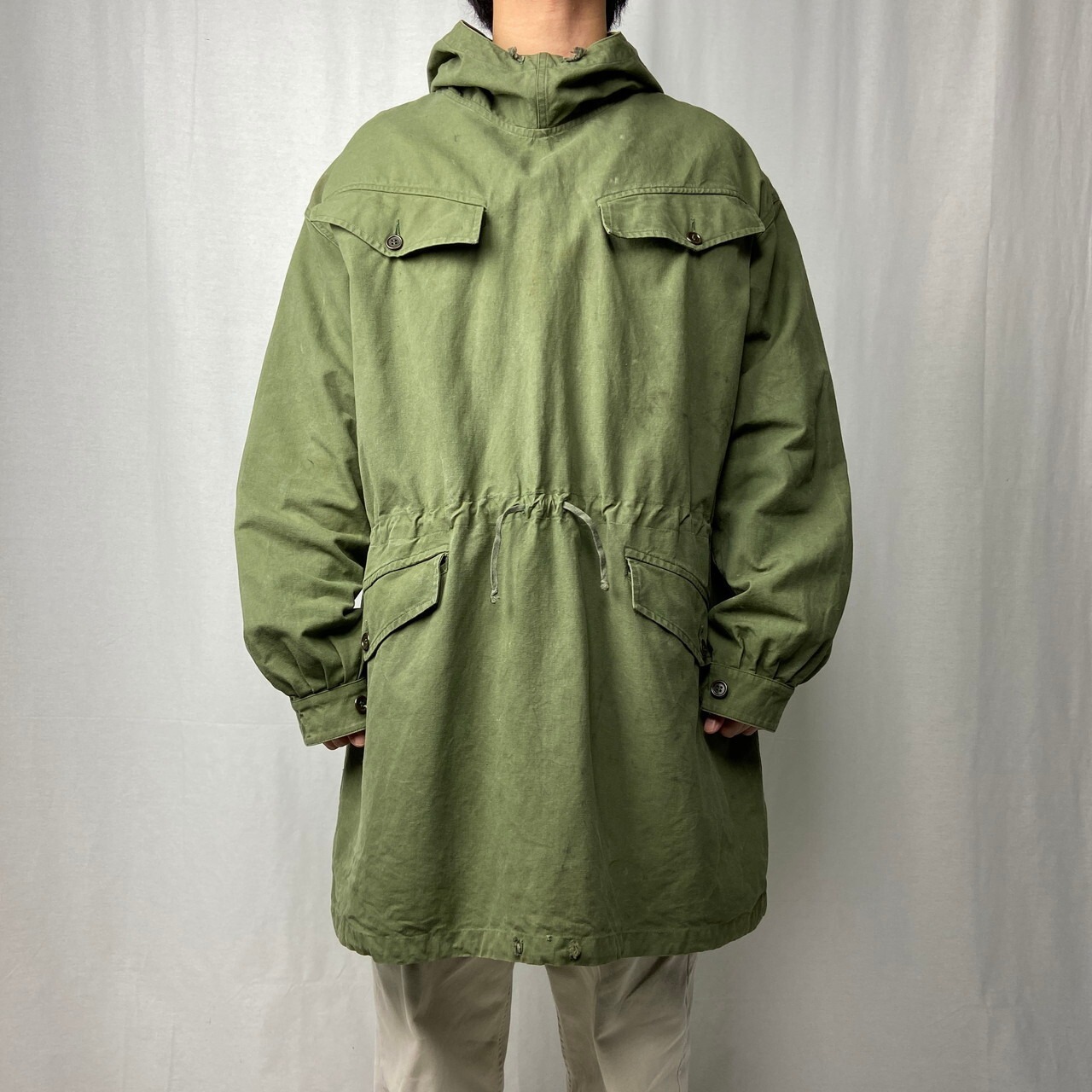 50年代 フランス軍 アノラックパーカー メンズXL-2XL相当 古着 ユーロ 
