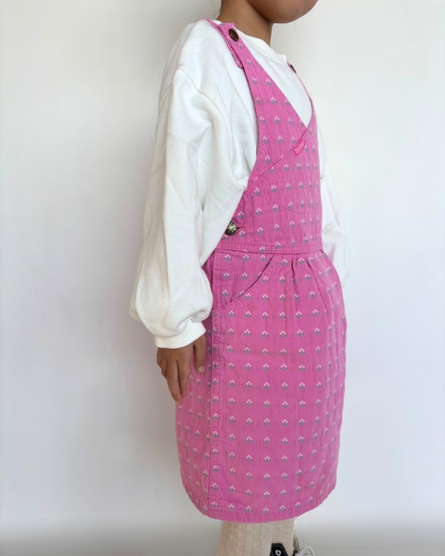 【6T・vintage】USA製 OshKoshフローラルピンクdress