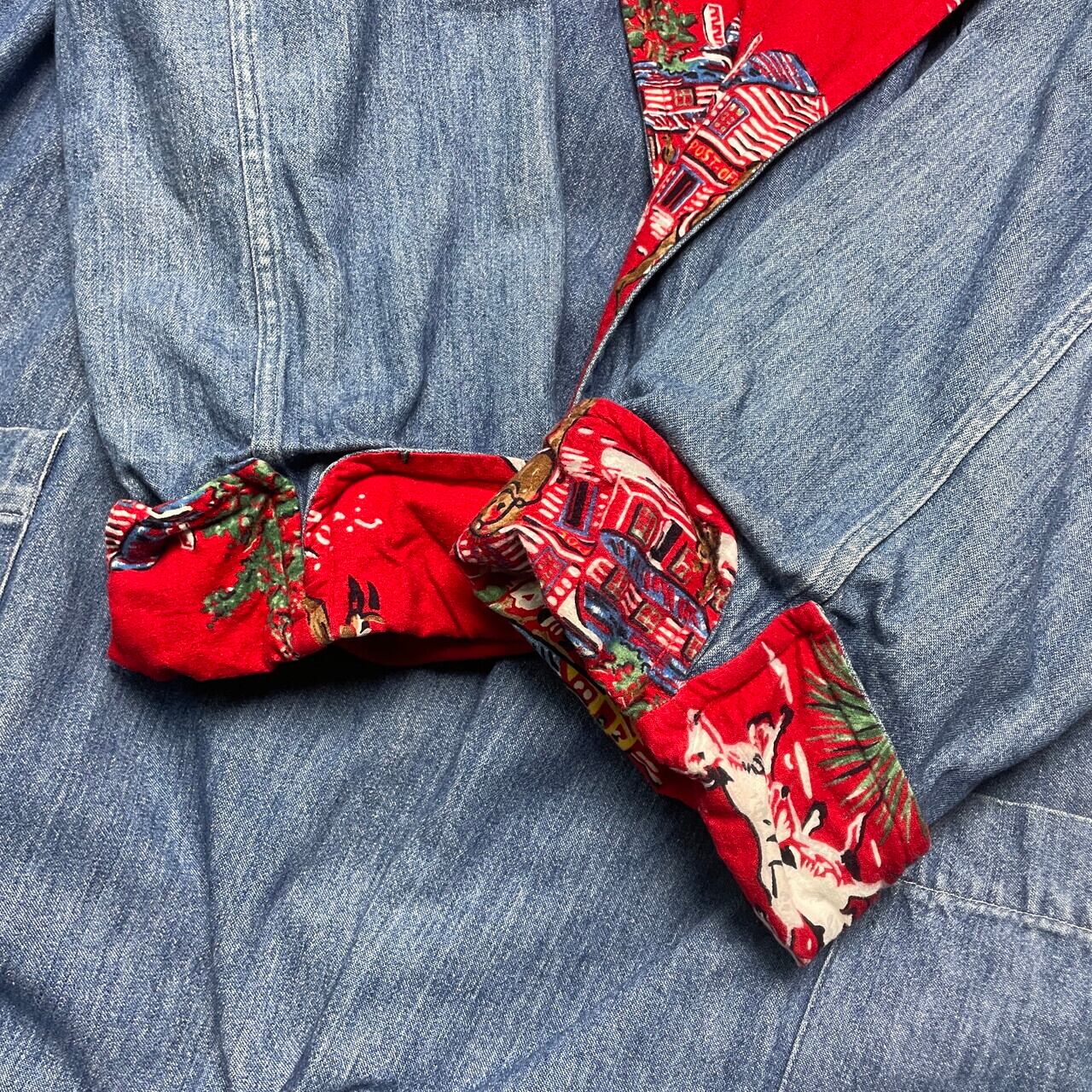 80年代 USA製 Ralph Lauren ラルフローレン デニムガウンコート