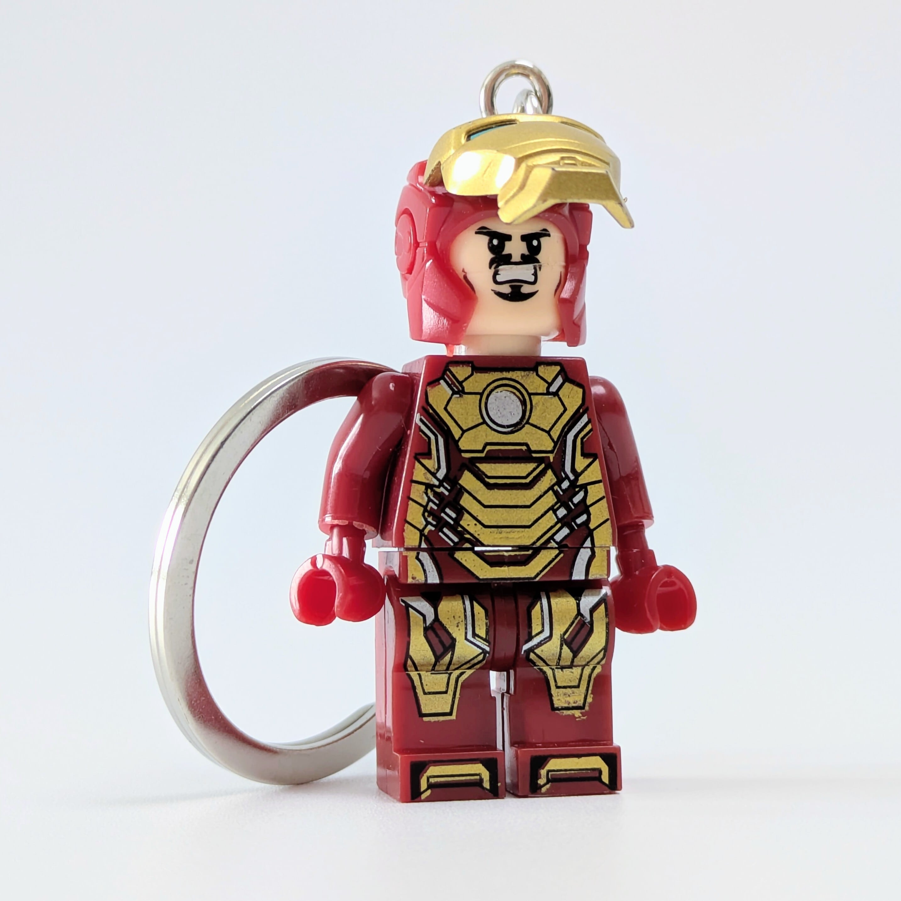 ♧ ☆ブロックフィギュアキーホルダー☆【 IRONMAN / アイアンマン 】 MARVEL〚アメリカン雑貨 アメトイ〛