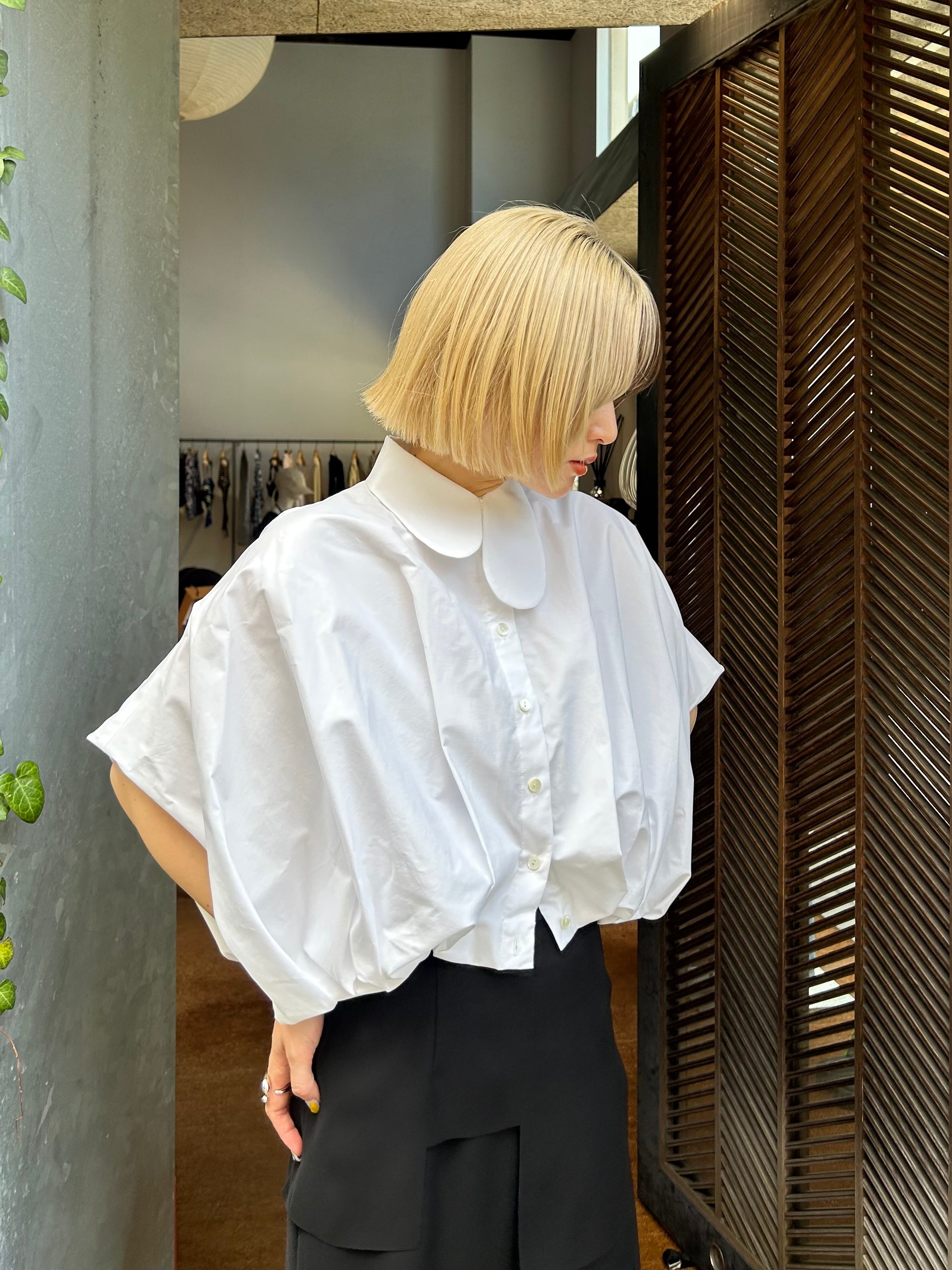 24AW】ENFOLD エンフォルド / WASHABLE BALLOON CROPPED SHIRT | TRENT 