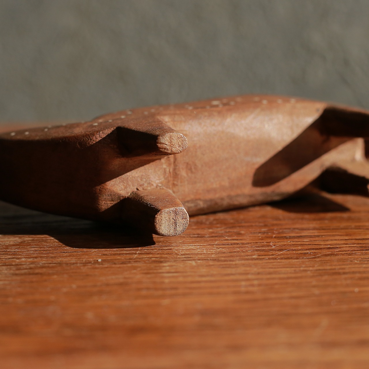 2つのコブを持つ、かわいい模様の恐竜