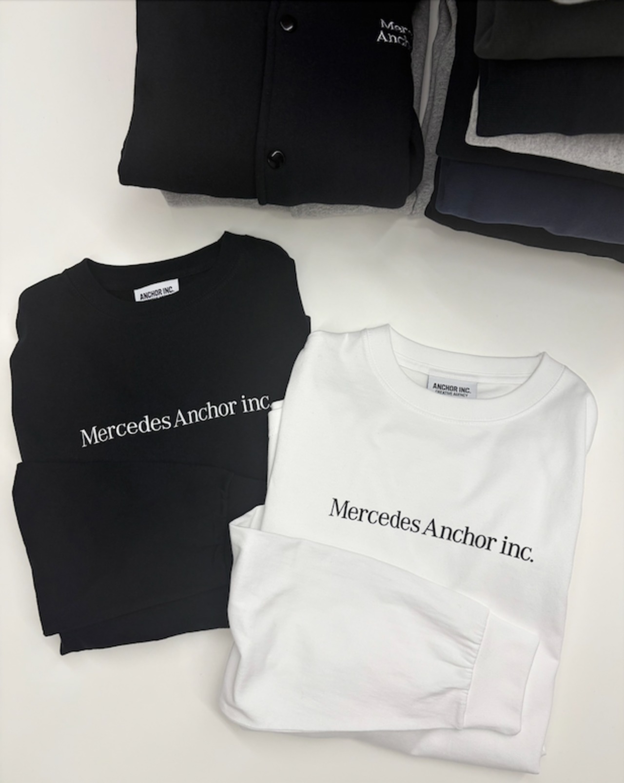 【ANCHOR INC.】FLOCKED LOGO L/S TEE