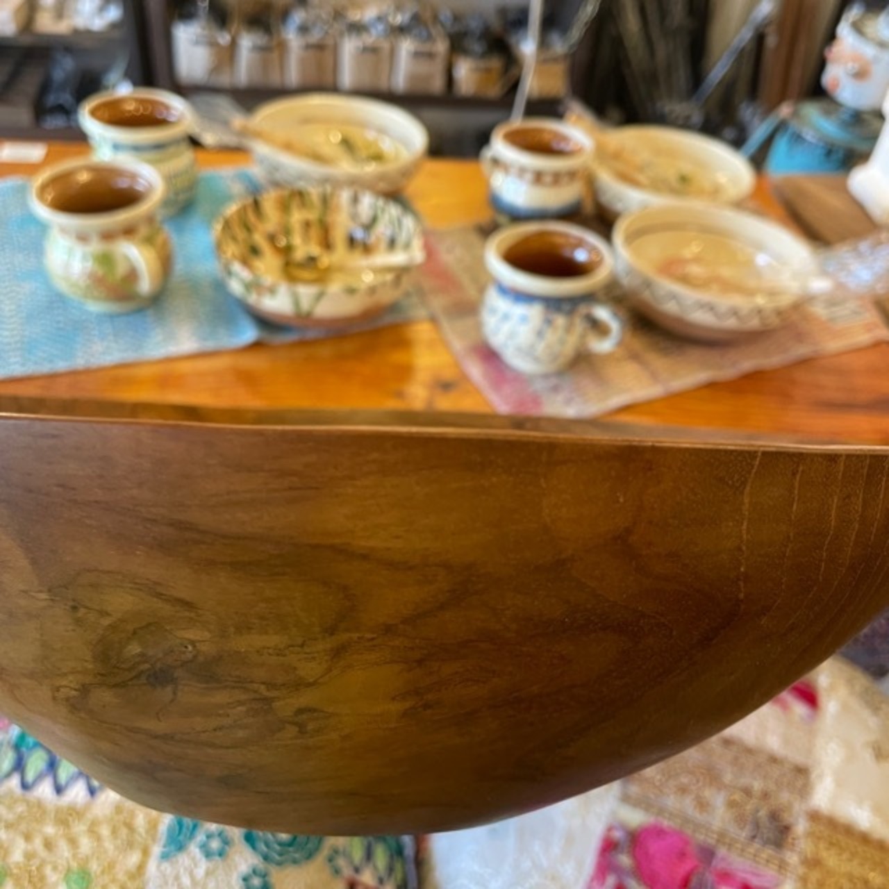 Teak wood bowl / チークウッド ボウル 木製 ナチュラル インドネシア キッチン雑貨 収納 天然木 木目調 ハンドメイド インテリア 雑貨 ギフト プレゼント