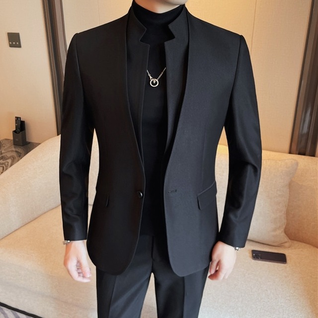 スリムフィットシングルブレストジャケット 3カラー　V0232