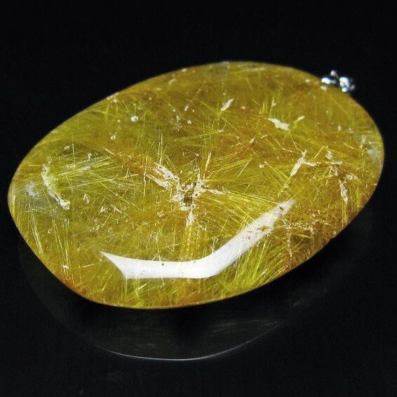 ルチルクォーツ ペンダント 一点物 メール便可 [M便 1/20] 112-13073