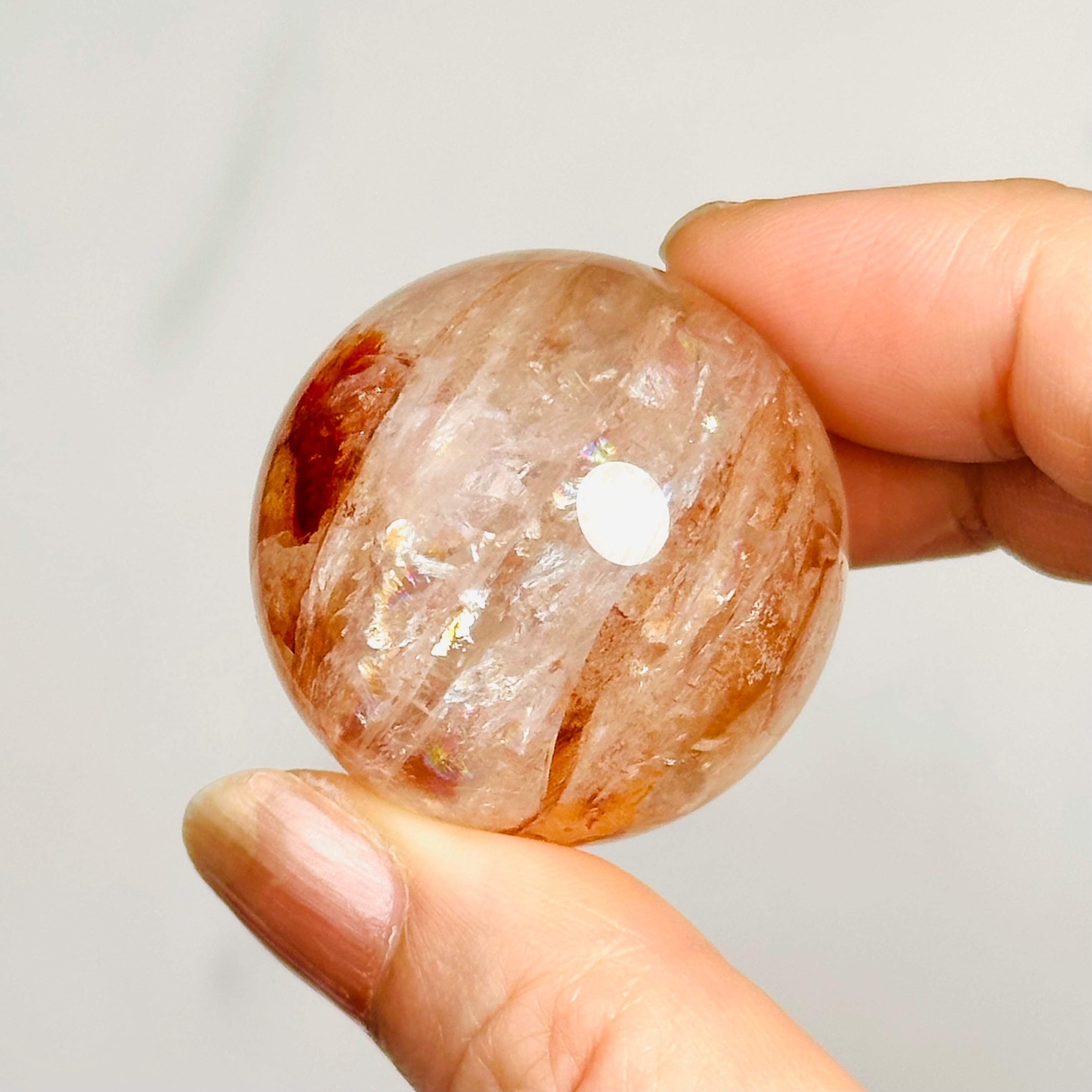 黒い流砂と水入り水晶 No.2｜優しい時が流れる自然の砂時計 | Mt