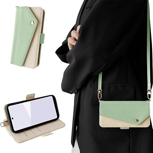 Kahper AQUOS wish5 ケース 手帳型 ショルダー アクオス ウッシュ5