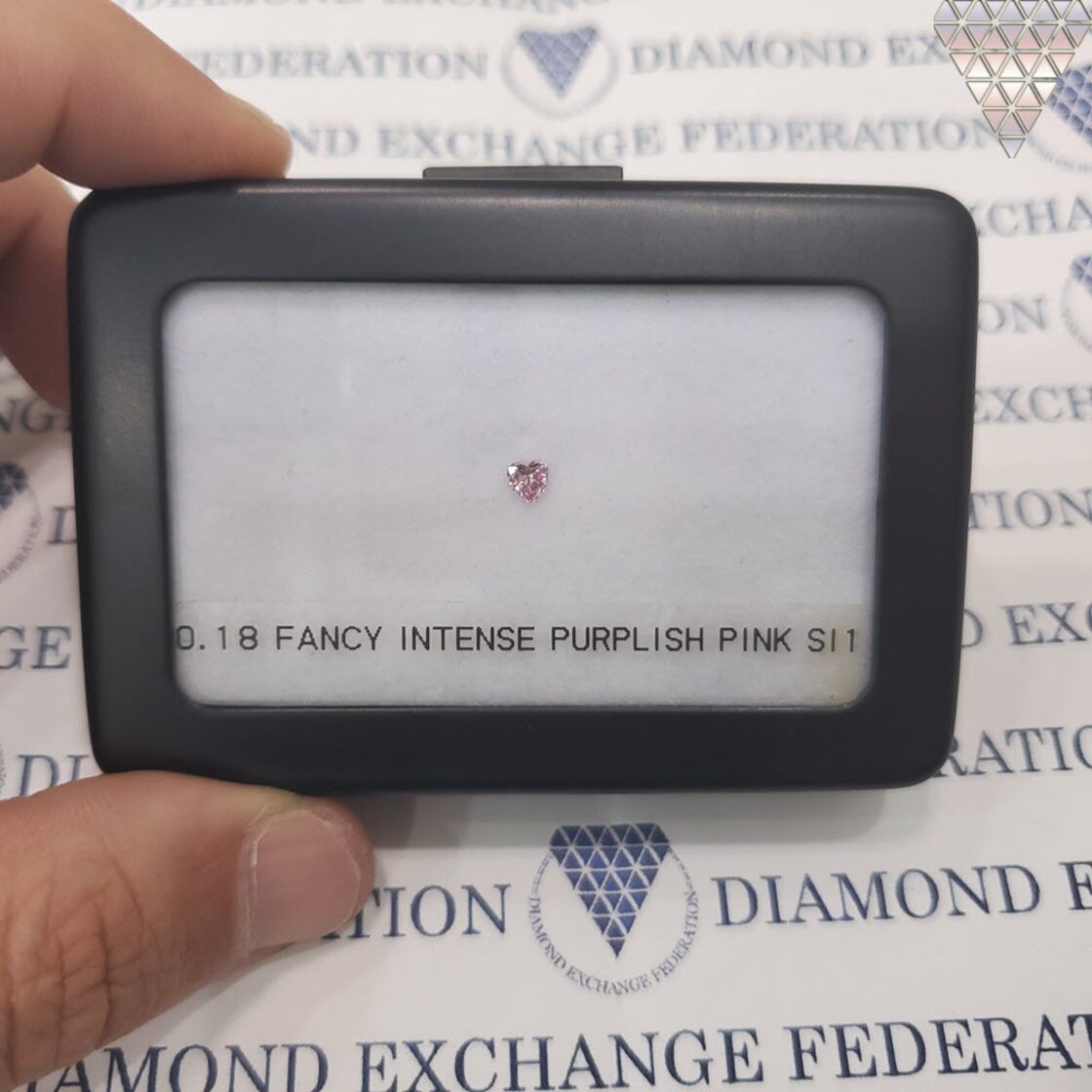 0.18 ct Fancy Purplish Pink SI1 GIA 天然 ファンシー インテンス 
