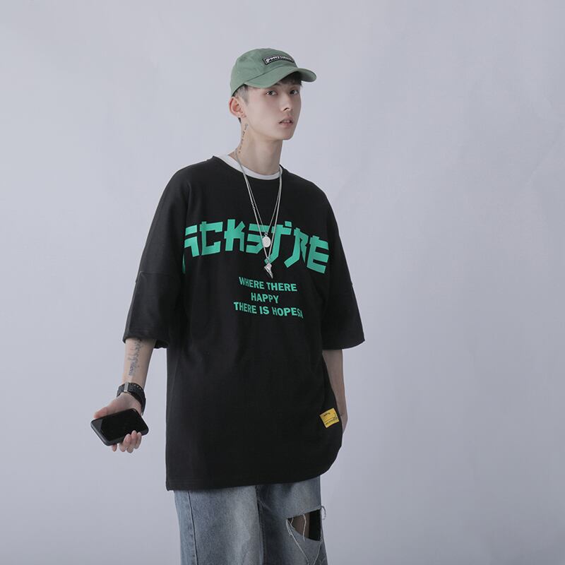 全2色 Tシャツ カットソー プリント カジュアル シンプル