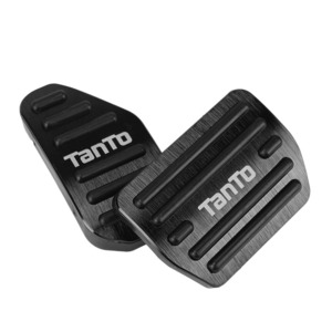 【在庫処分】LEXLEYS「最新型」ダイハツ タント TANTO LA650S系 LA660S系(2019年7月〜) アルミ ペダル アクセル ブレーキ カバー 工具不要 滑り止め付 被せる ゴム カスタムドレスアップ パーツ（ブラック）