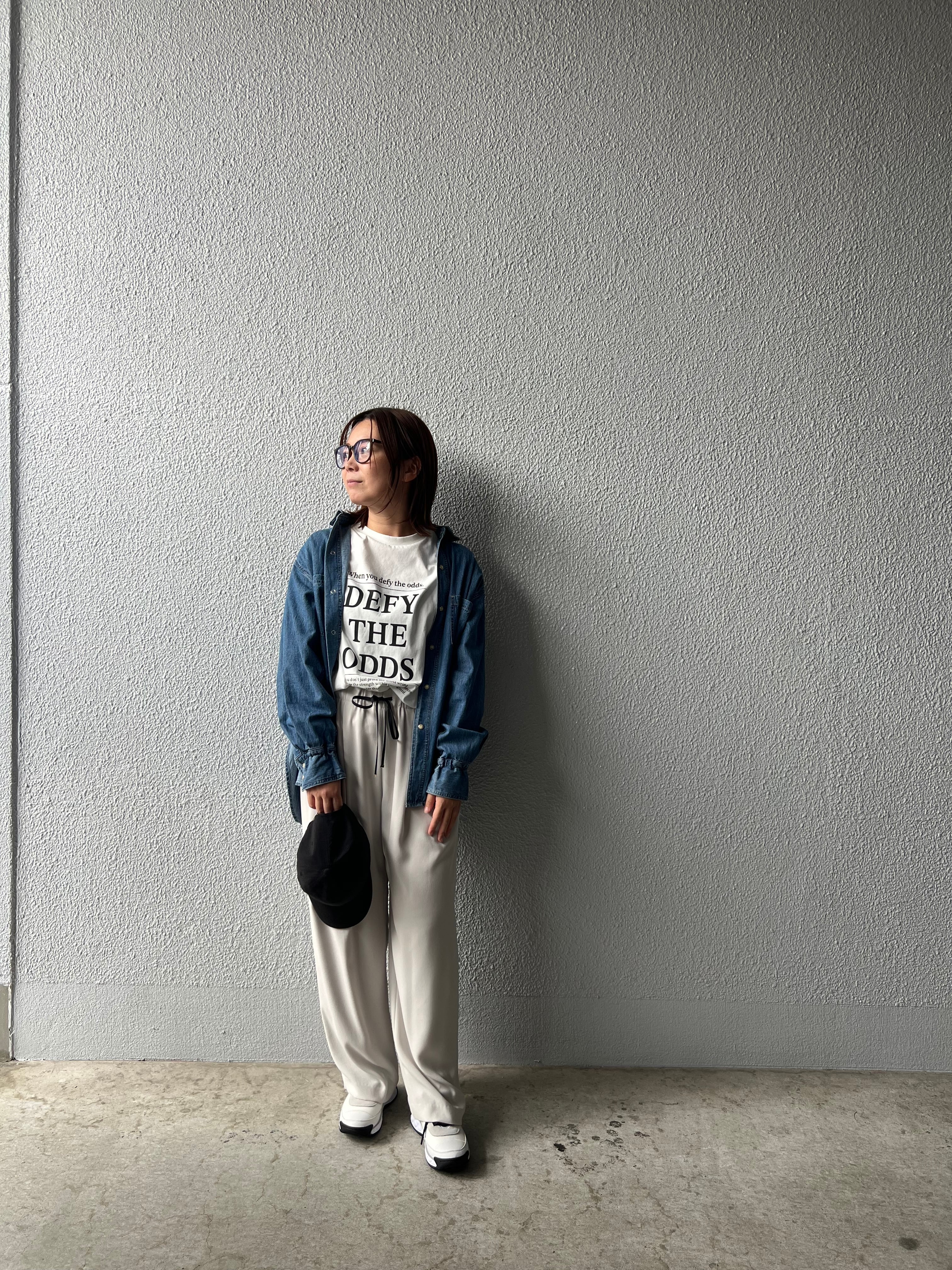 【PASSIONE】タックイージーセミワイド美脚パンツ　516641