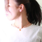 オレンジ色できらめくネックレス！ k14gf カーネリアン ne1227