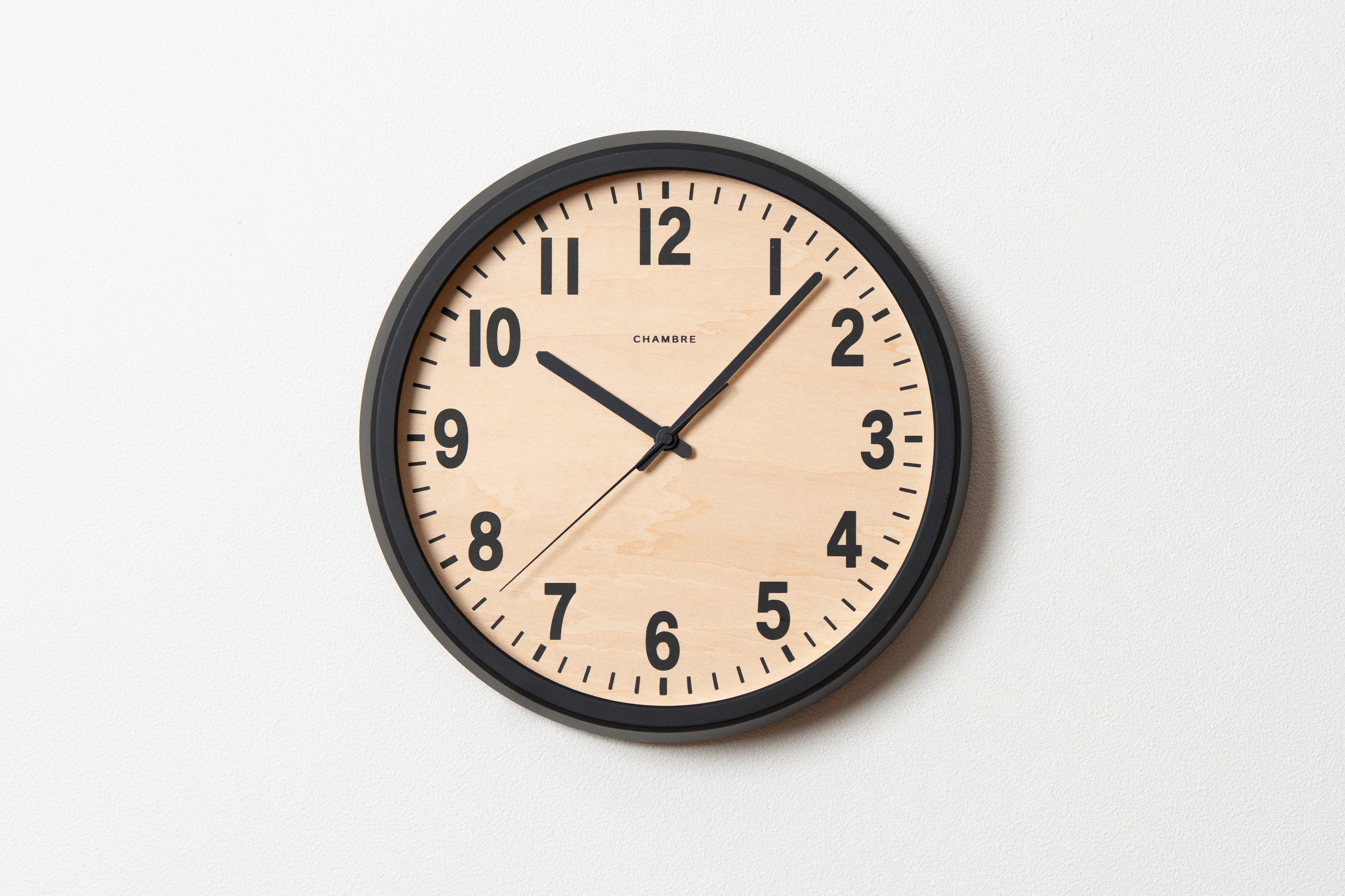 電波時計 PUBLIC CLOCK BLACK -renewal-