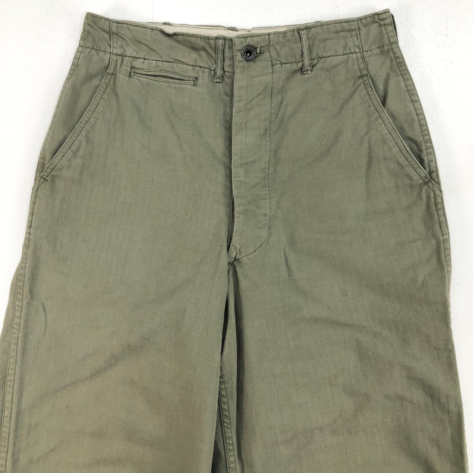 U.S ARMY 40年代 M-41 M-42 HBT ヘリンボーンツイル パンツ 月桂樹