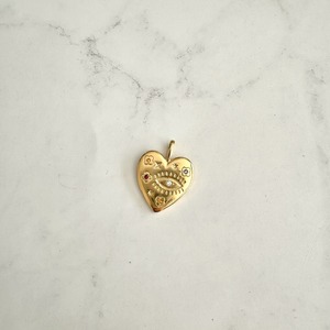 【GF3-23】14K gold filled heart flower charm