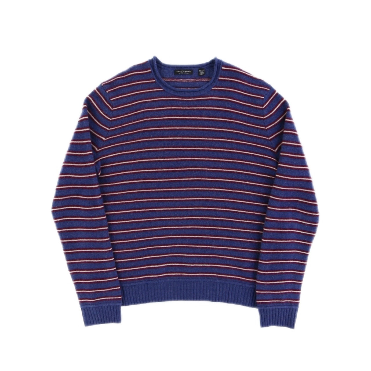 SAKS FIFTH AVENUE カシミヤ ボーダーニット【FF-6581】 | cv