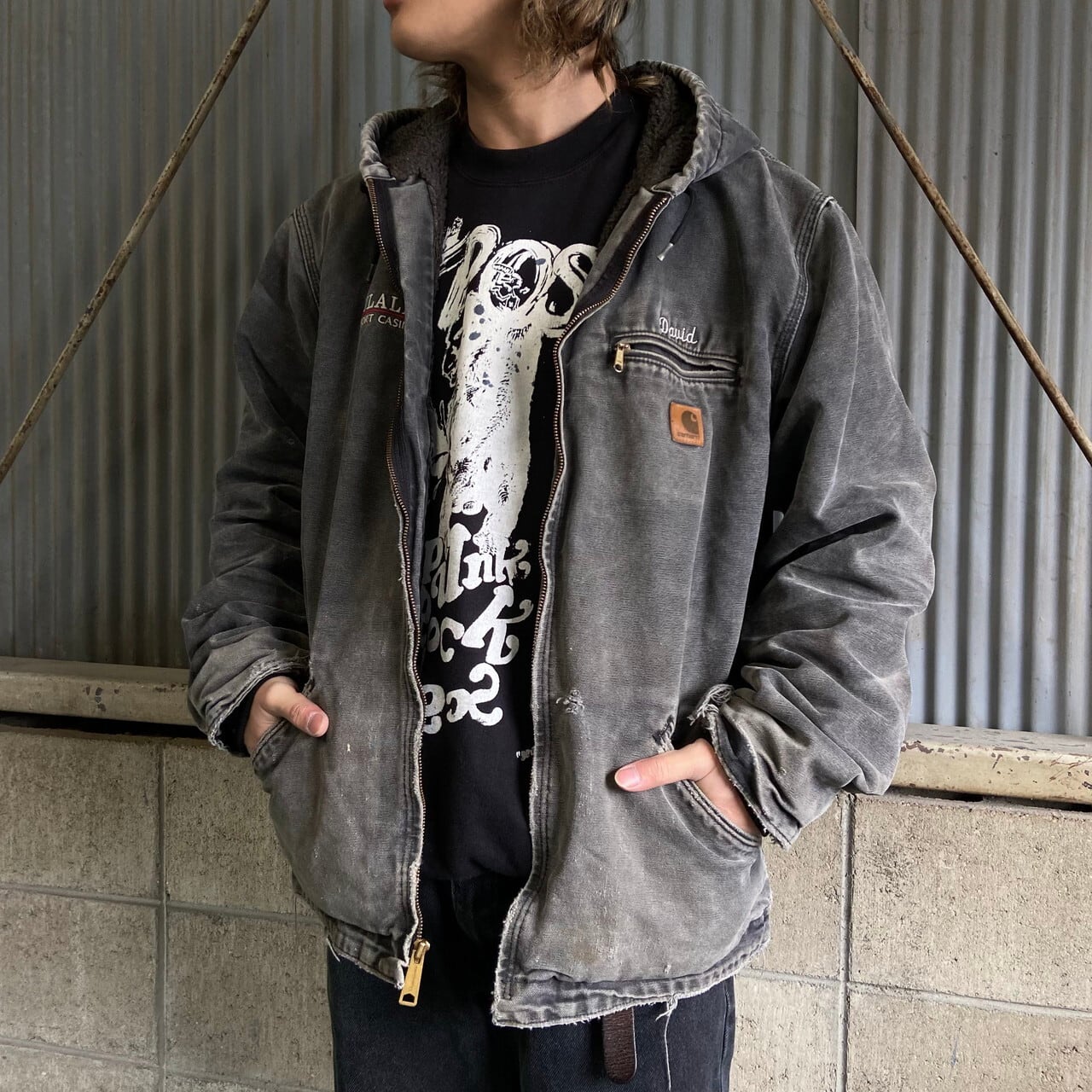 カーハート Carhartt パーカー ダメージ加工 ボロ ボロ加工