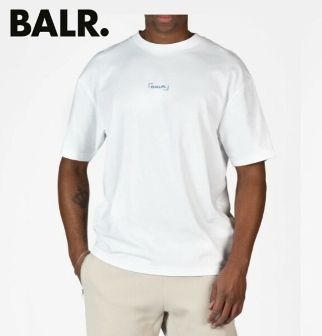BALR ボーラー Tシャツ 半袖 メンズ END TO END BOX FIT T-SHIRT BRIGHT WHITE B1112.1244 2024年 モデル