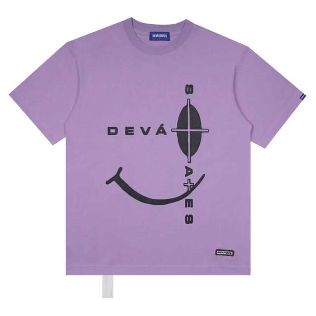 【DEVA STATES】Tshirt - SCREW - Washed Purple