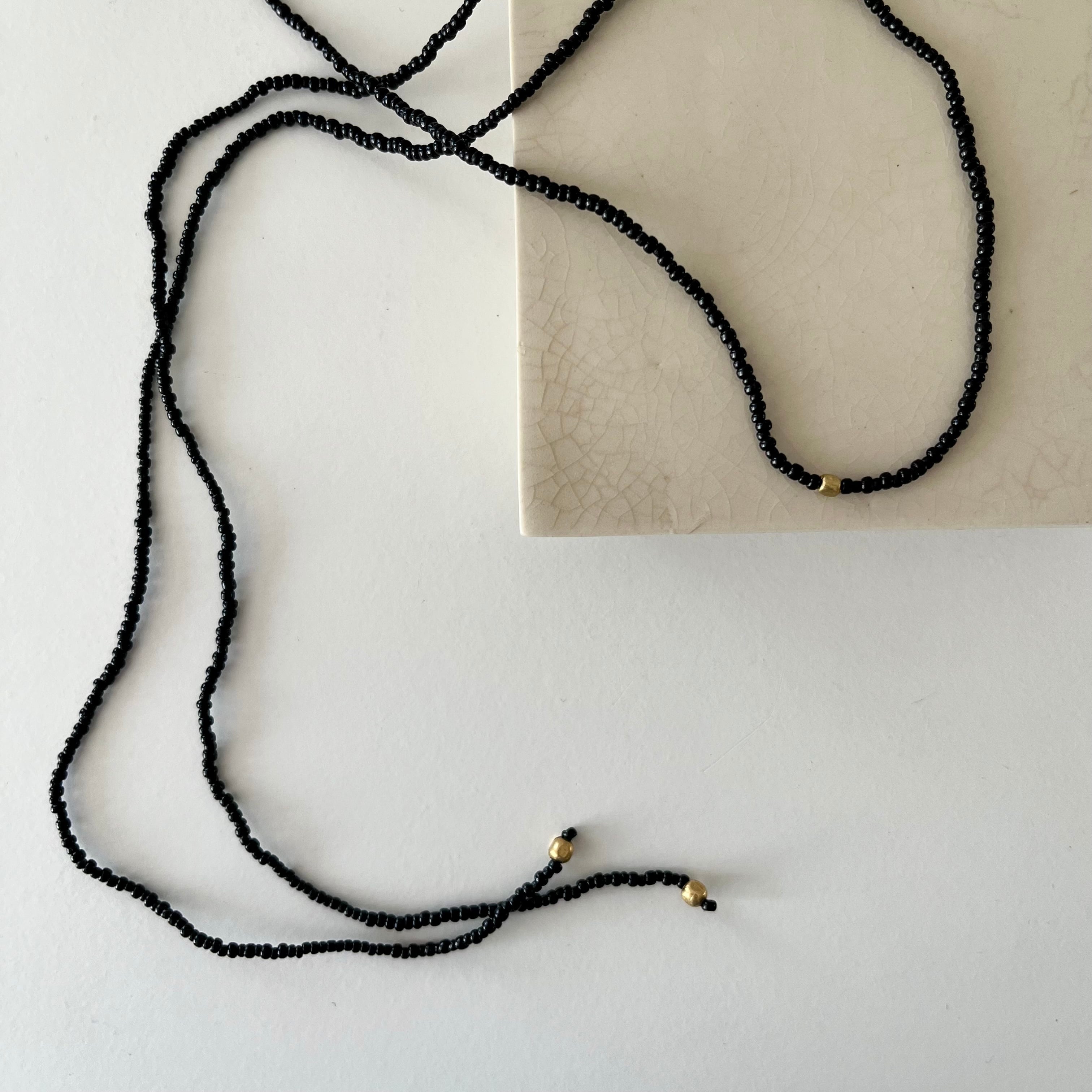 紐ネックレス#black