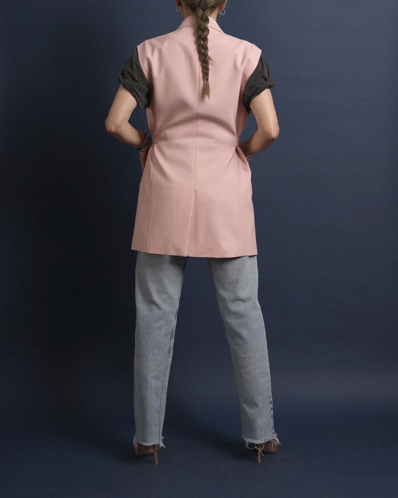 Helmut Lang / Pink Belted Vest