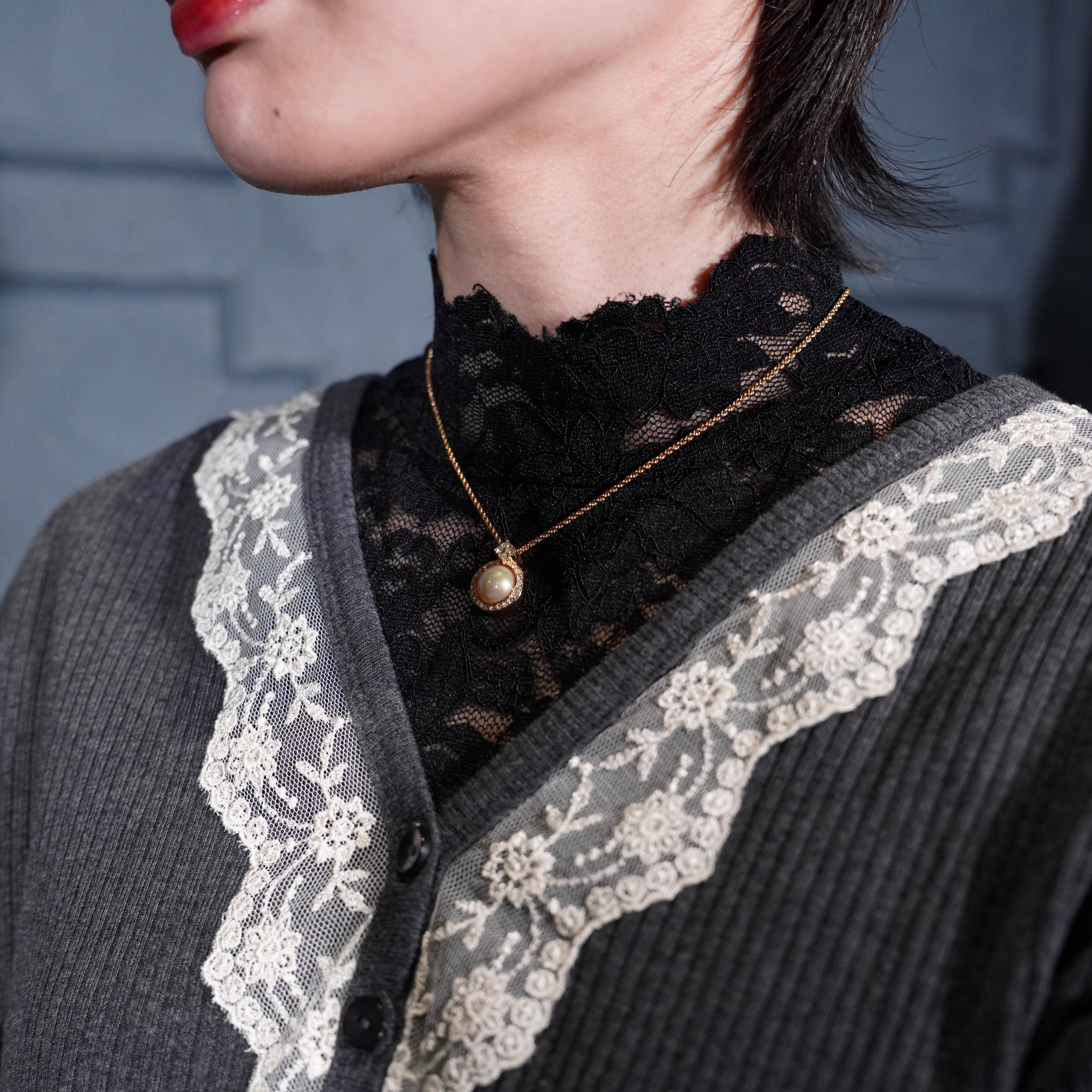 Christian Dior BlJOUX PEARL DESIGN RETRO NECKLACE EARCLIPS SET