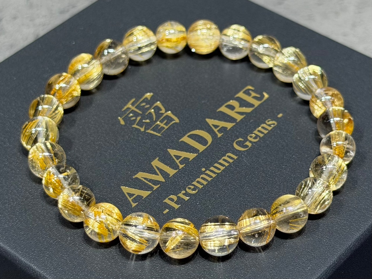 No.2357-1 【SS】ゴールドルチルクォーツブレスレット