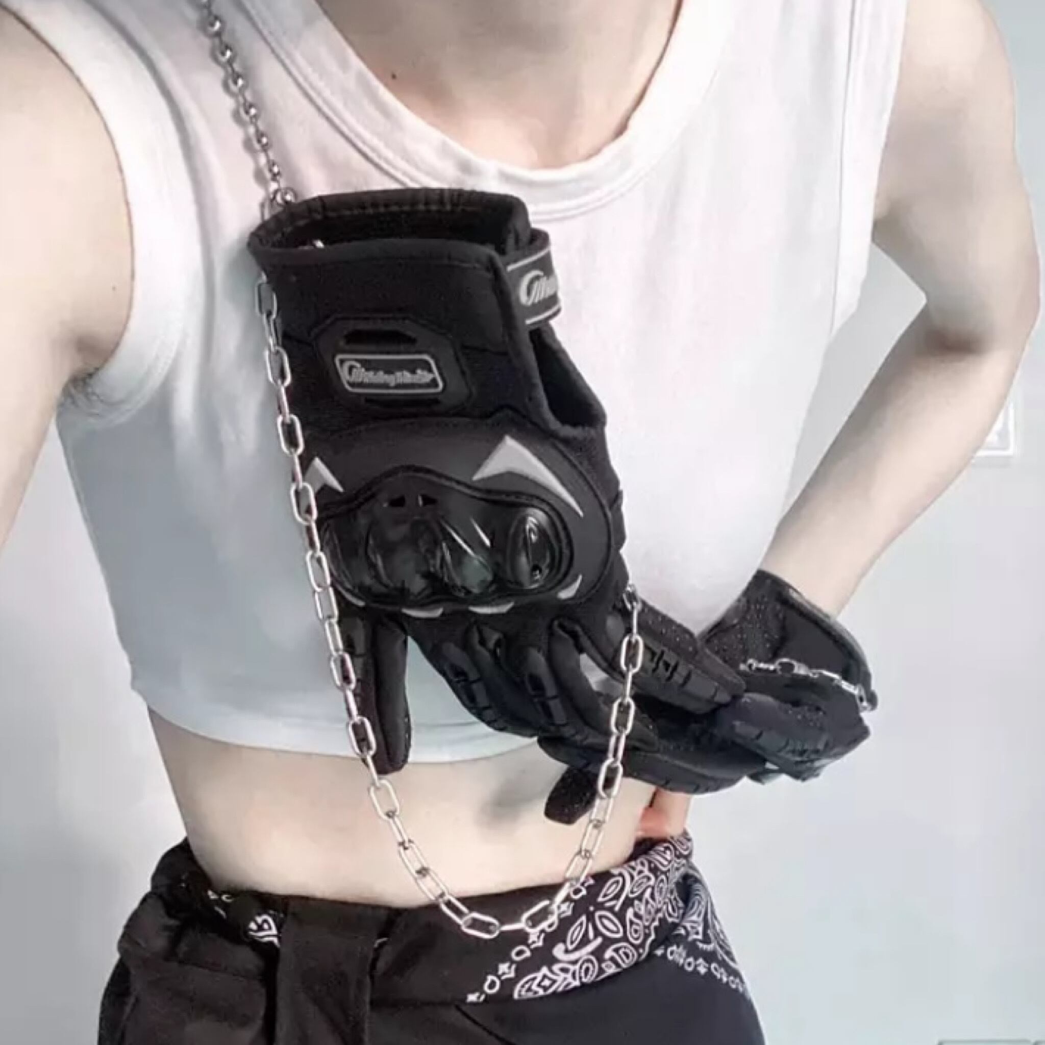 オートバイ チェストベスト チェーン ベスト トップス | alice_heels