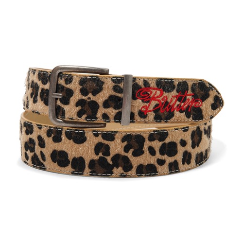 BUTTETRGOODS ANIMAL HIDE BELT LEOPARD