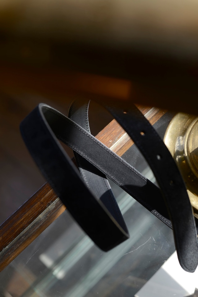 NICENESS / A.CASE COMBINATION LEATHER NN BELT BLACK