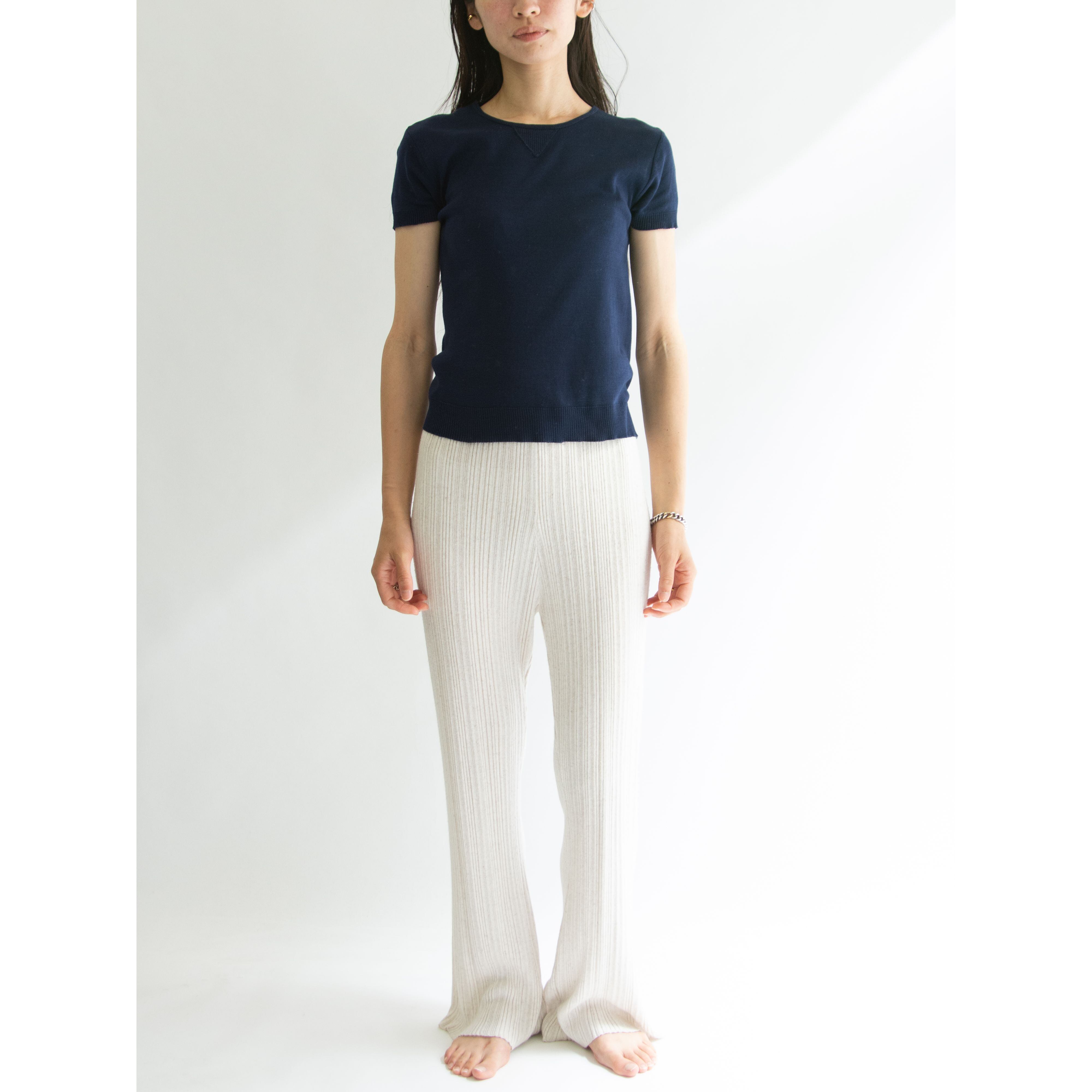 【Made in France】100% Cotton H/S Knit T-Shirts（フランス製 コットン半袖 ニットTシャツ）