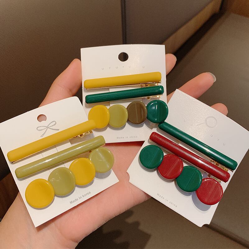 ヘアピン アクセサリー スタンダードバック レトロ 大人ガーリー スウィート キュート カジュアル ブラック・アイド・ピーズ61352381383