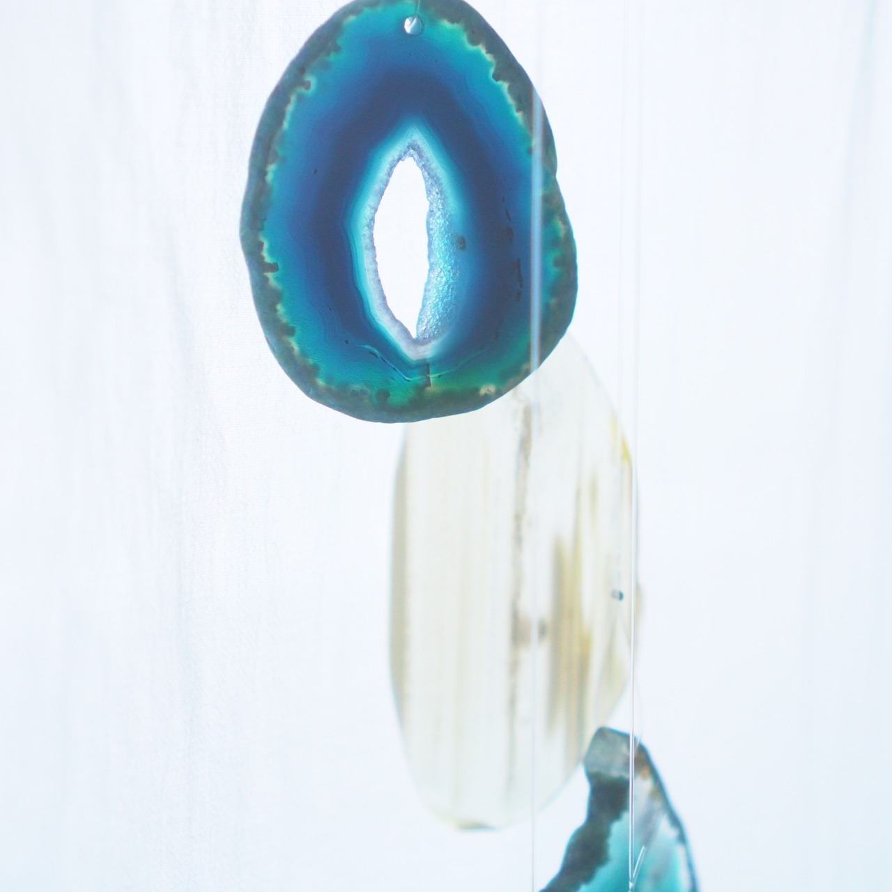 Marine Blue 07 - アゲートヒーリングチャイム / Agate Sun Catcher Wind Chime 985