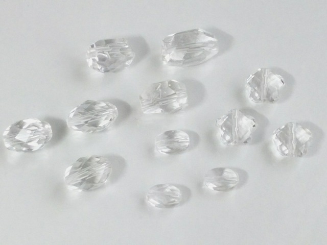 水晶　カットビーズ（４種類セット）◆12石