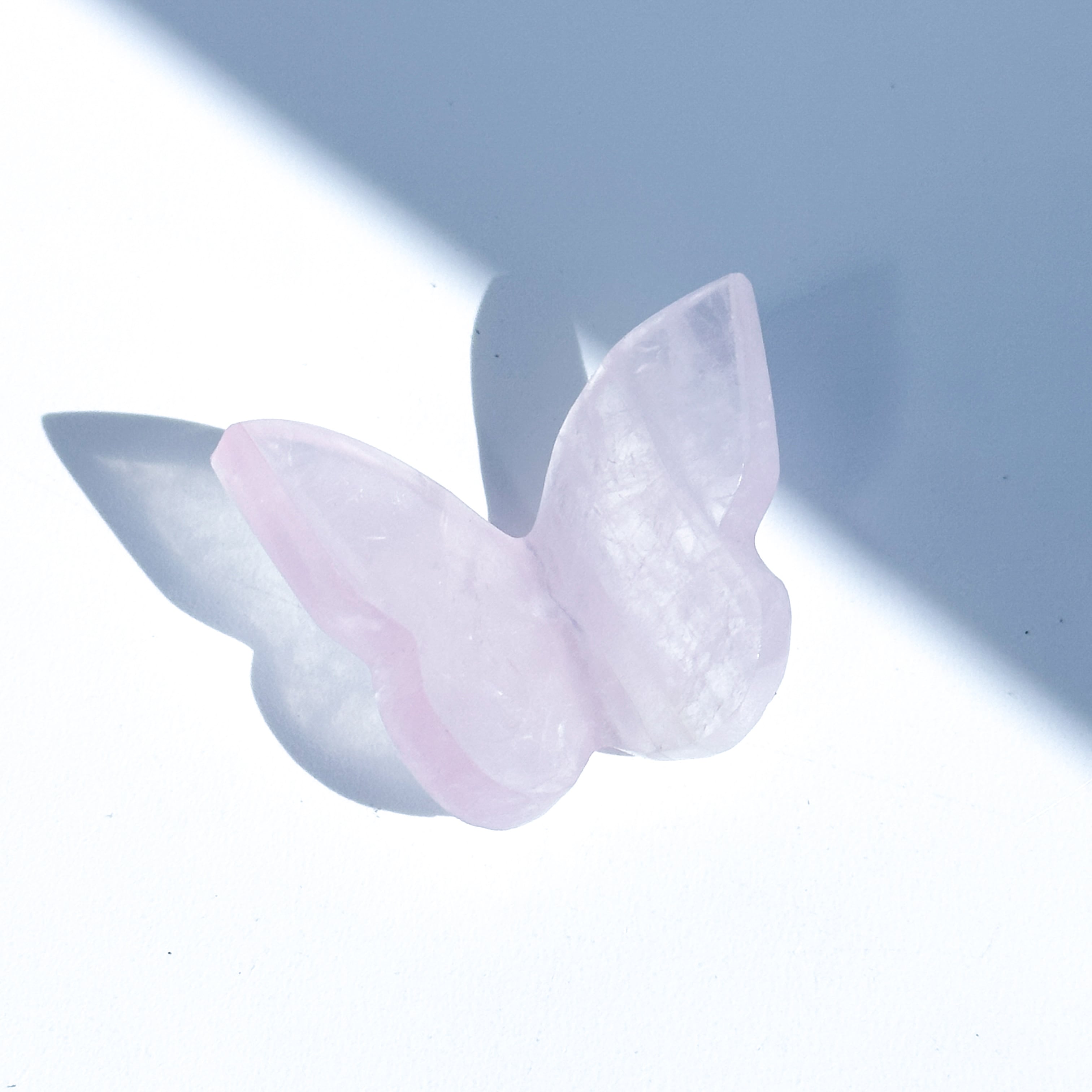 ローズクォーツ 3D蝶 01◇ Rose Quartz Butterfly ◇天然石・鉱物・パワーストーン・インテリア