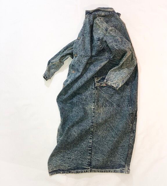 80's stone wash denim design coat