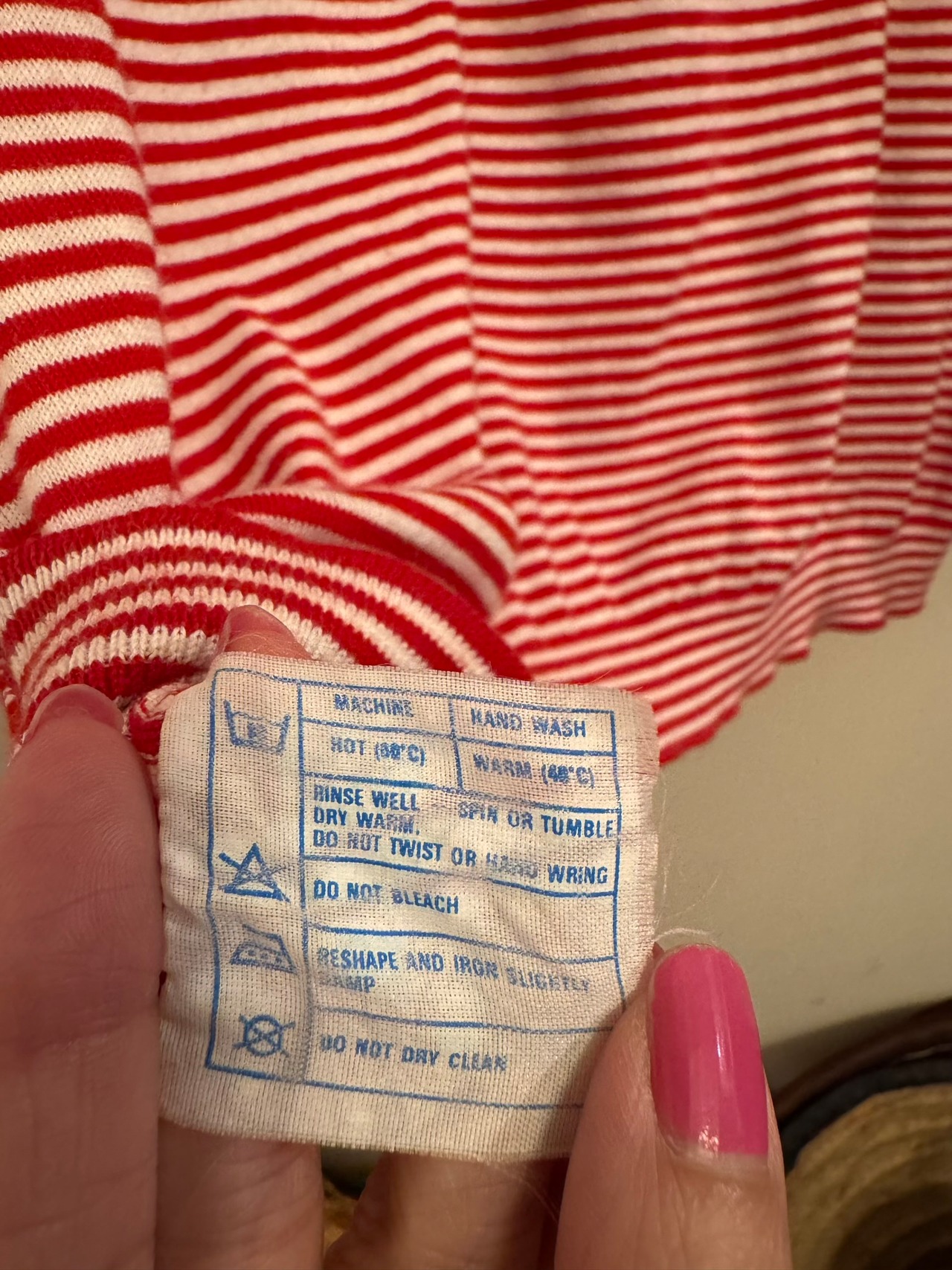ハイネックレッドボーダーニット from England