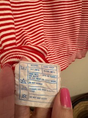 ハイネックレッドボーダーニット from England