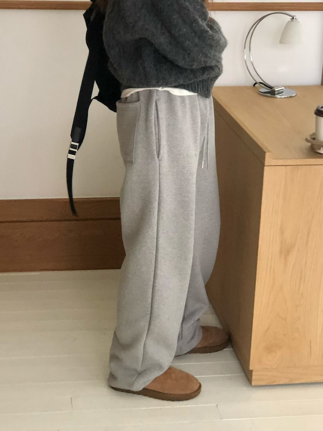 (予約) verveine / Soft string brushed sweat pants 4color